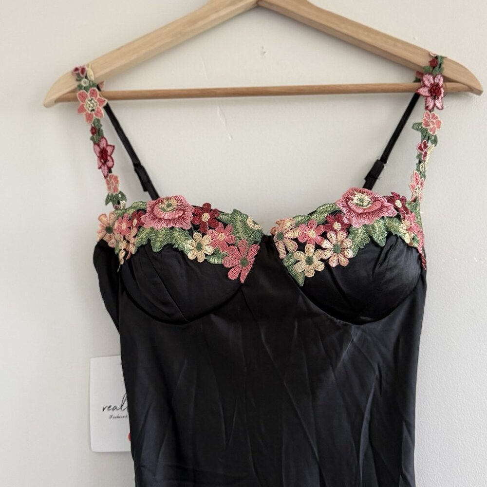 Princess Polly Kenzie Size XS Maxi Dress Black Coquette Sexy Prom Party Holiday - Picture 4 of 14